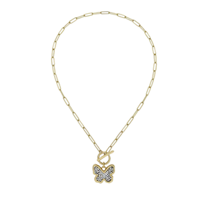 Kristal Break Free Butterfly Toggle Necklace
