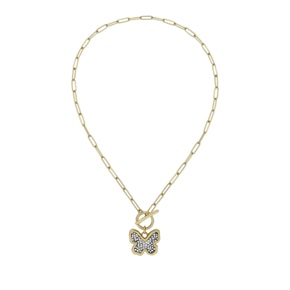 Kristal Break Free Butterfly Toggle Necklace