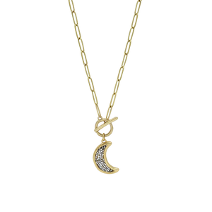 Kristal Manifesting Moon Toggle Necklace