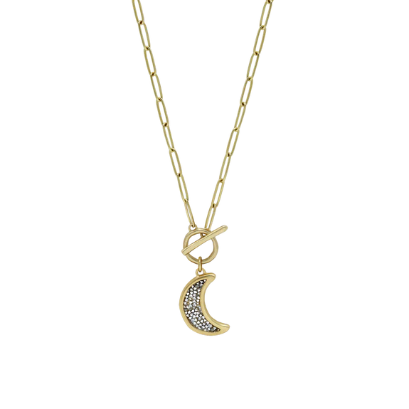 Kristal Manifesting Moon Toggle Necklace