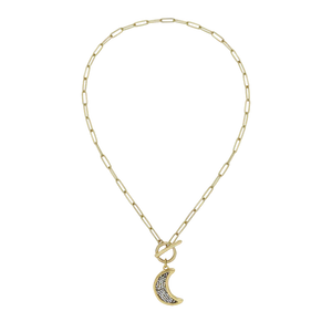 Kristal Manifesting Moon Toggle Necklace