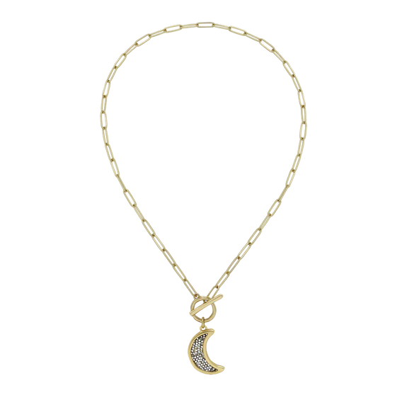Kristal Manifesting Moon Toggle Necklace