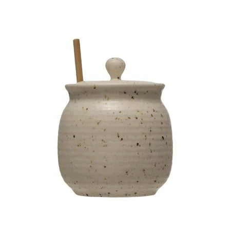 Honey Jar w/Wood Honey Dipper