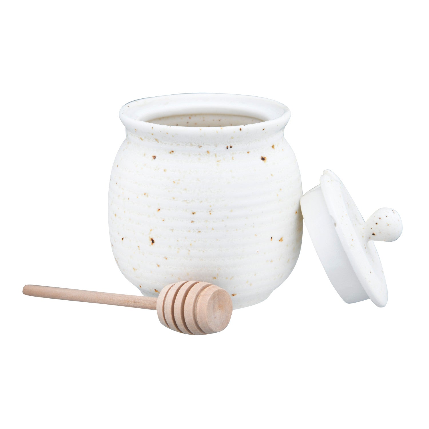 Honey Jar w/Wood Honey Dipper