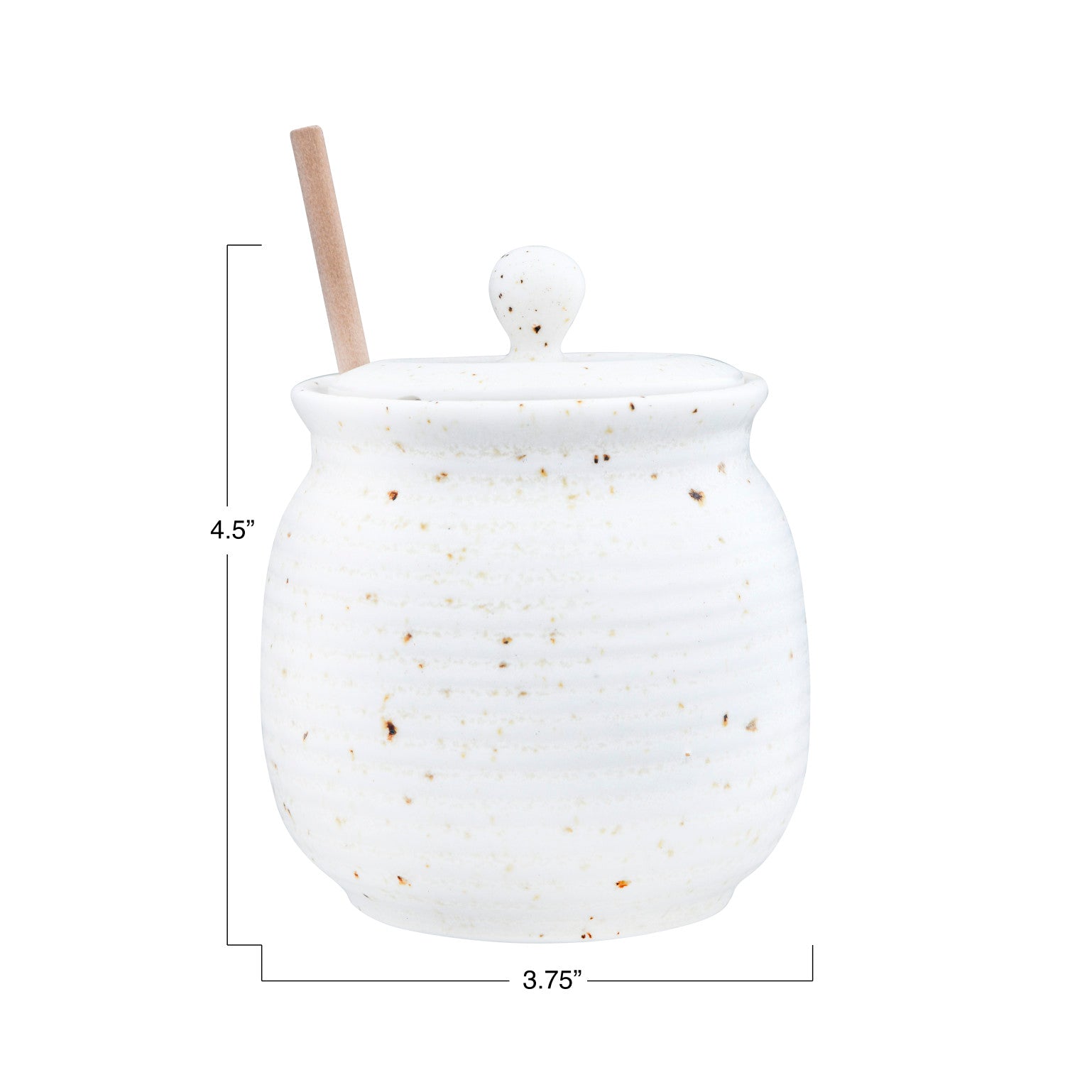 Honey Jar w/Wood Honey Dipper