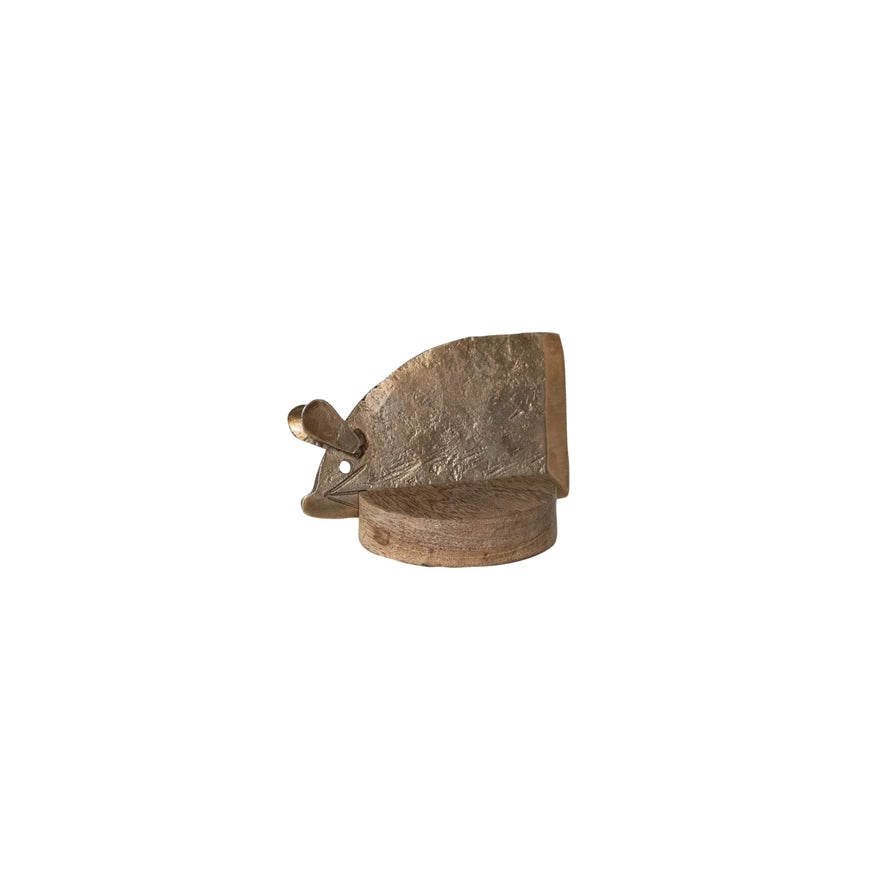 Mouse Shaped Cheese Knife w/Wood Stand