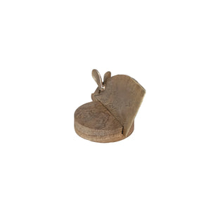 Mouse Shaped Cheese Knife w/Wood Stand