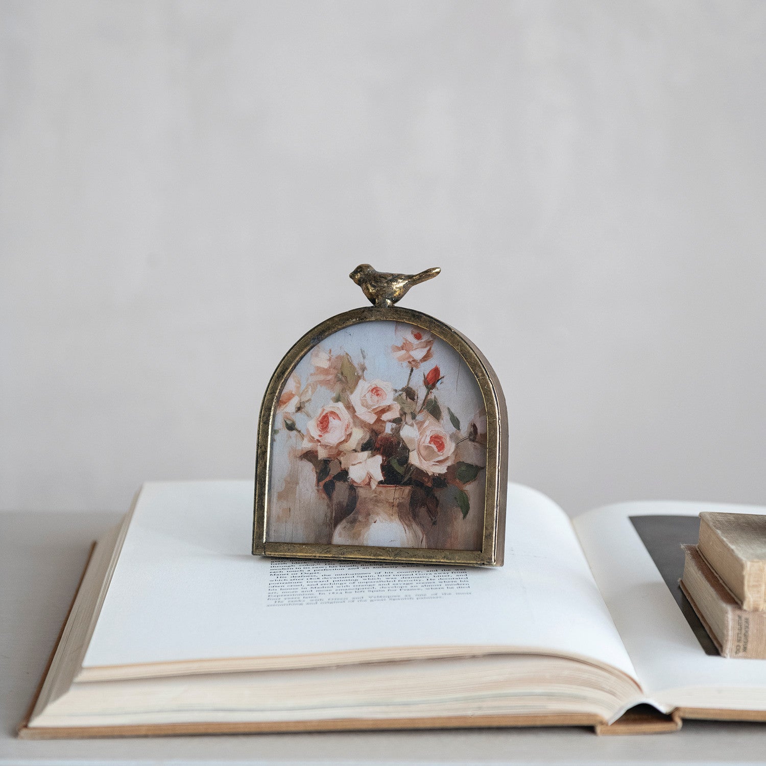 Antique Gold Bird Arch Photo Frame