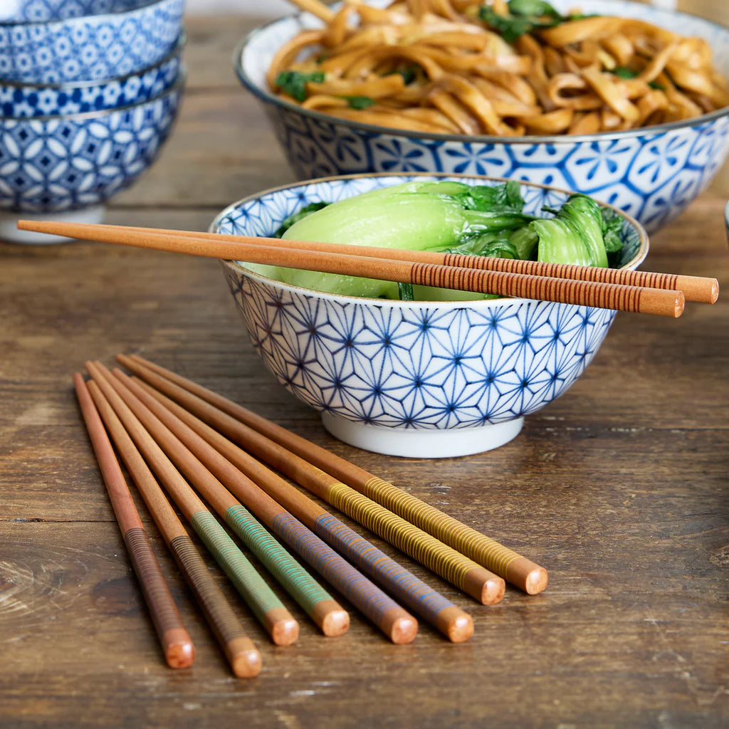 5-Pack Multi Stripe Chopsticks