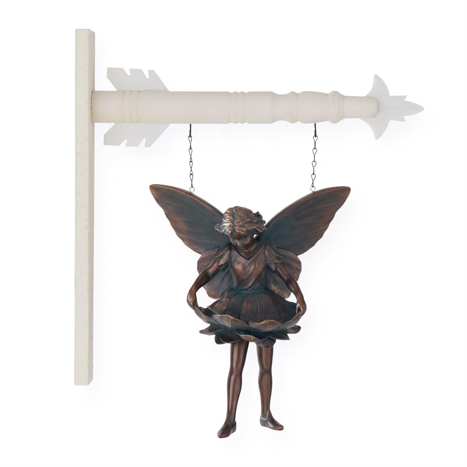 Patina Green & Copper Resin Fairy Bird Bath Arrow Replacement