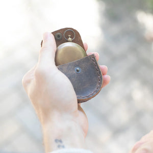 Compass w/Leather Pouch | Steer By The Compass Of Your Soul