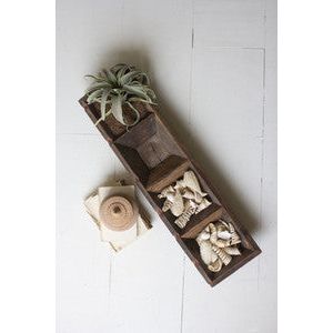 4 Section Recycled Wood Tray