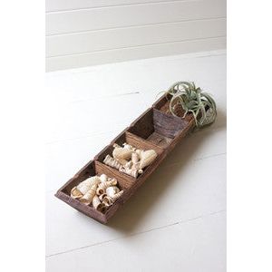 4 Section Recycled Wood Tray