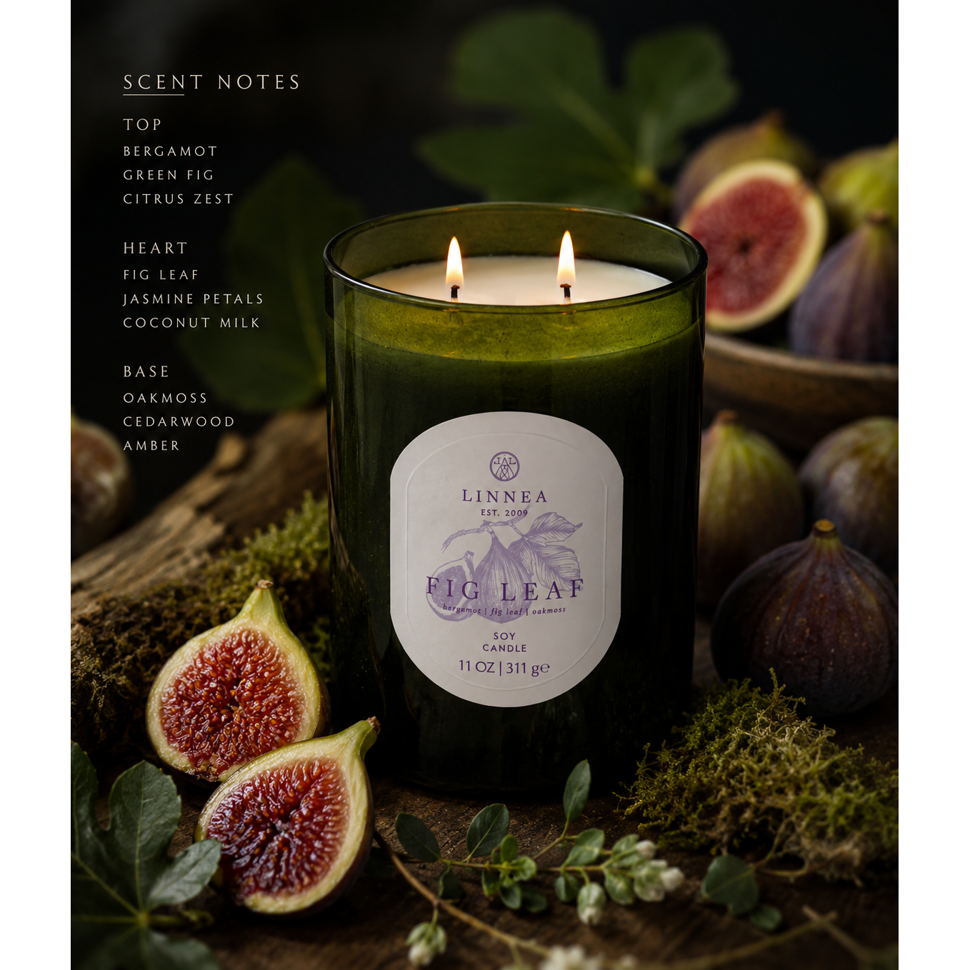 Linnea Candles | Botanik Collection | 2 Wick Candles