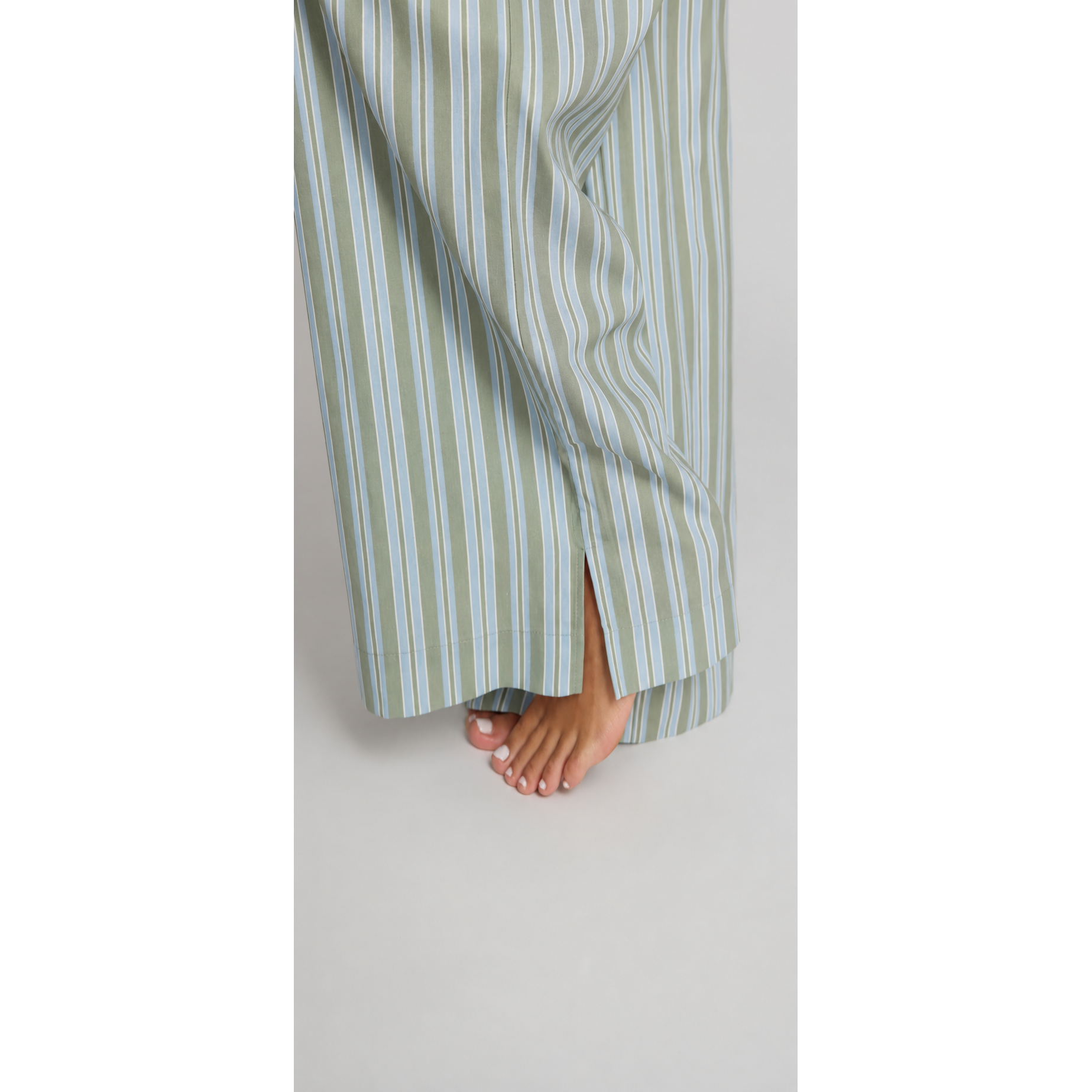 Cotton Woven Blend Pants | Sky
