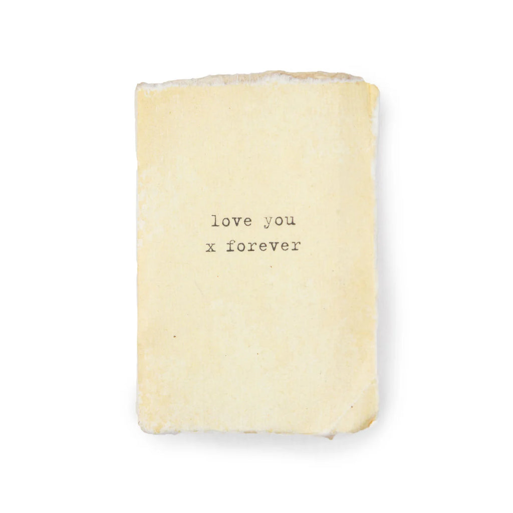 Deckle Edge Notebook - Love You X Forever - Mini