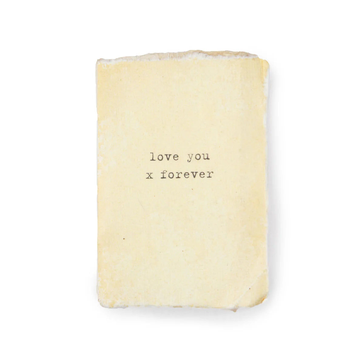 Deckle Edge Notebook - Love You X Forever - Mini
