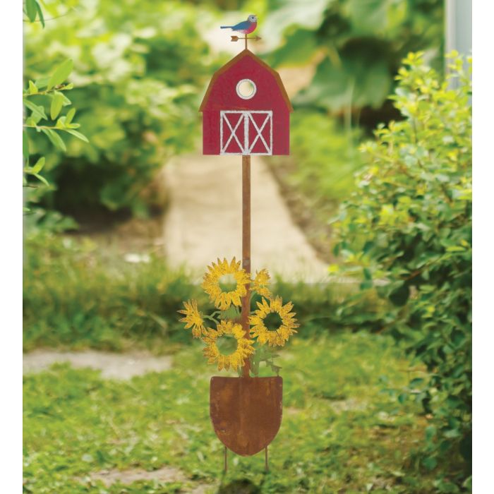 Rustic Birdhouse Stake | Barn