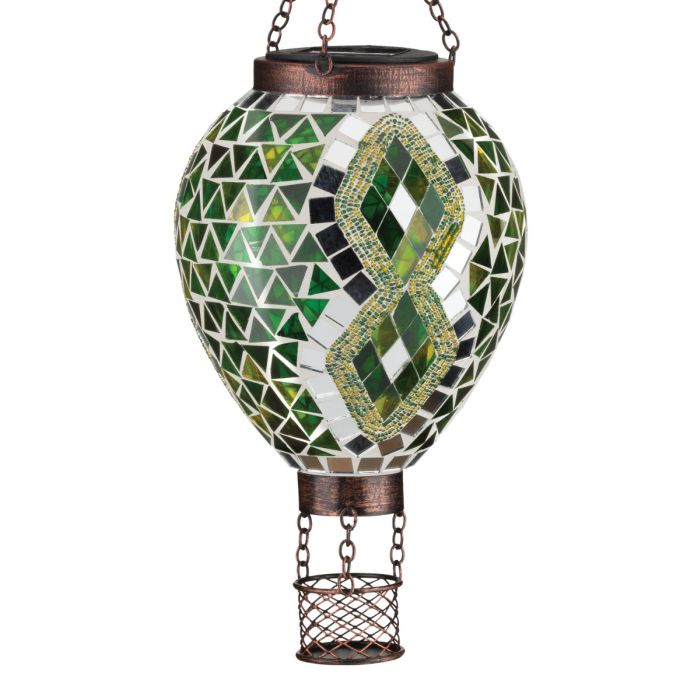 Mosaic Hot Air Balloon Solar Lantern