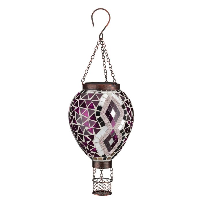 Mosaic Hot Air Balloon Solar Lantern
