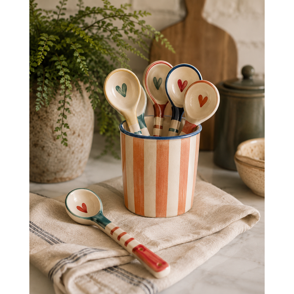 Hand-Painted Ceramic Spoon