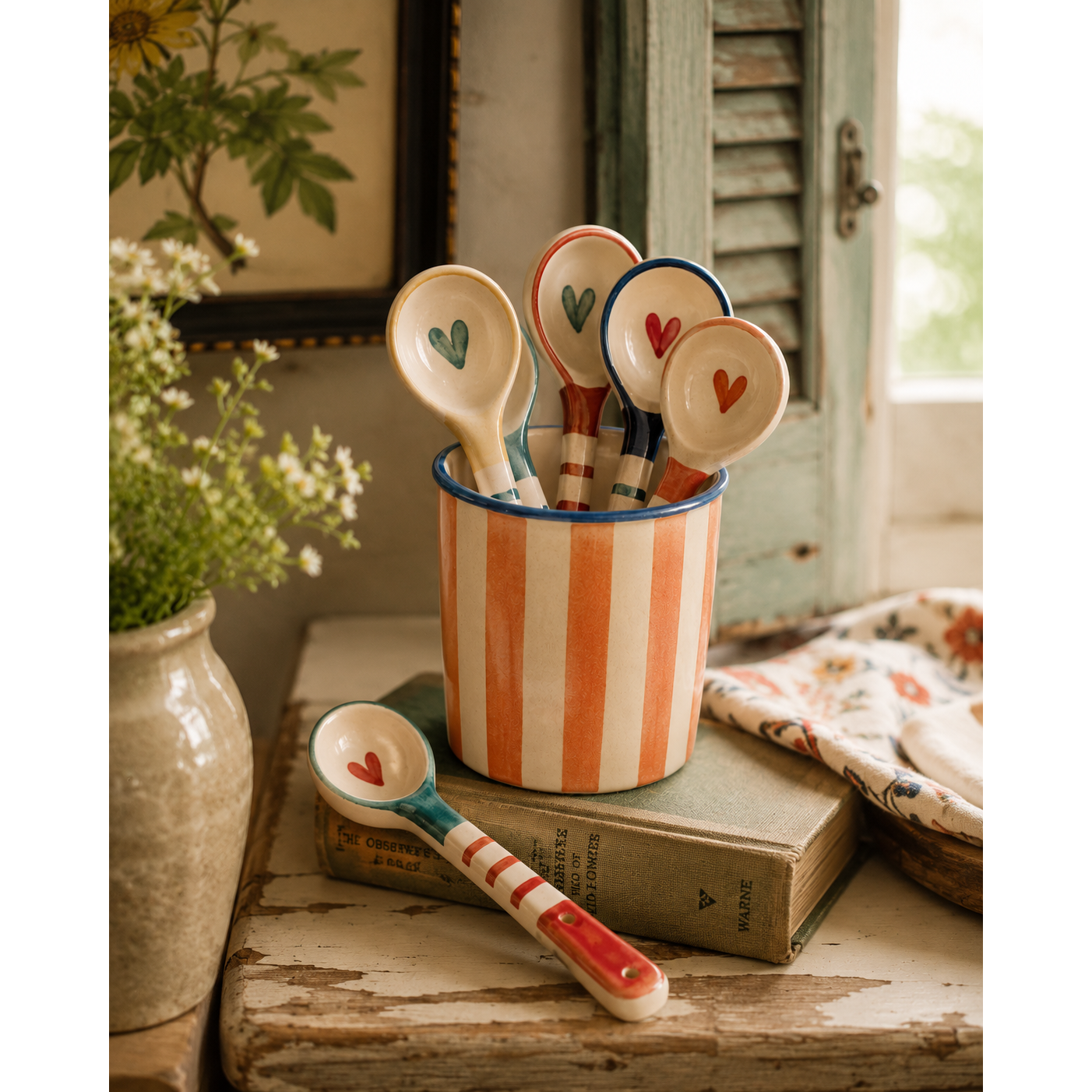 Hand-Painted Ceramic Spoon