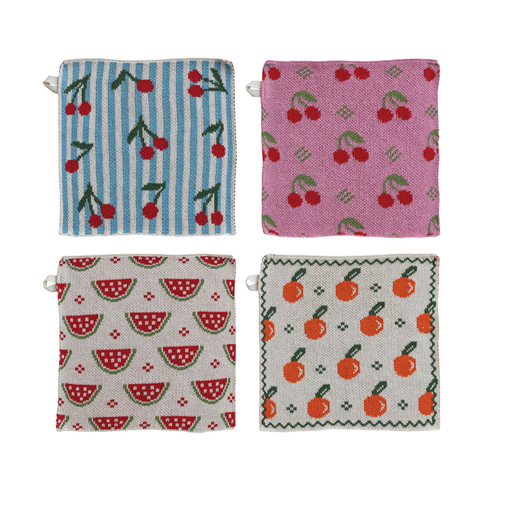 Fruit Knit Cotton Dish Cloth