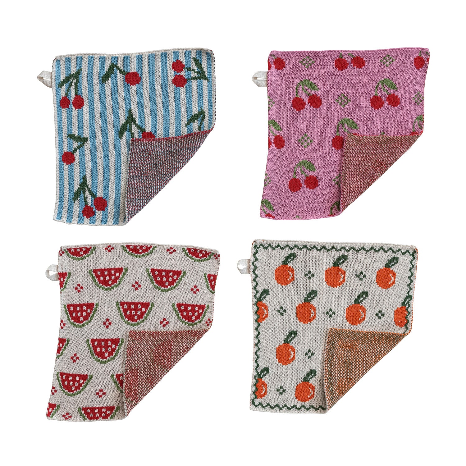 Fruit Knit Cotton Dish Cloth