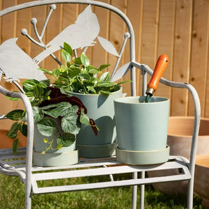 Ceramic Planter w/Saucer | Blue