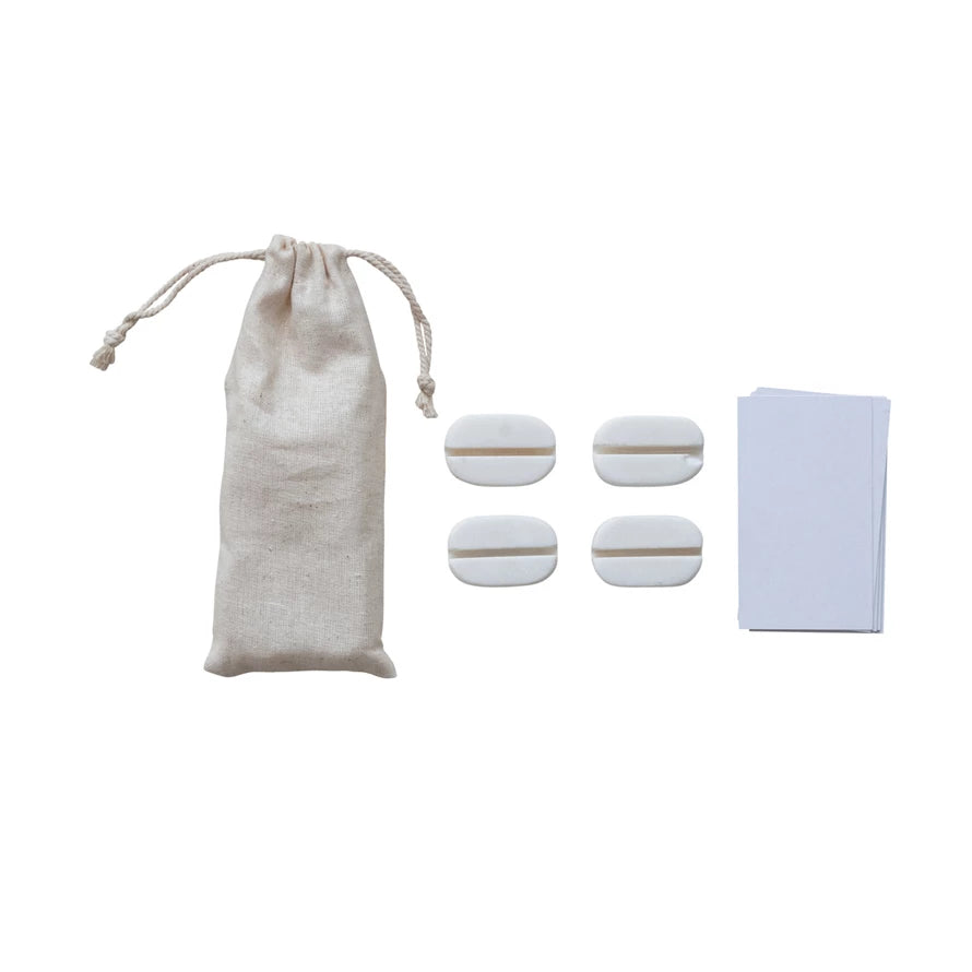 Marble Place Card Holders w/Cards