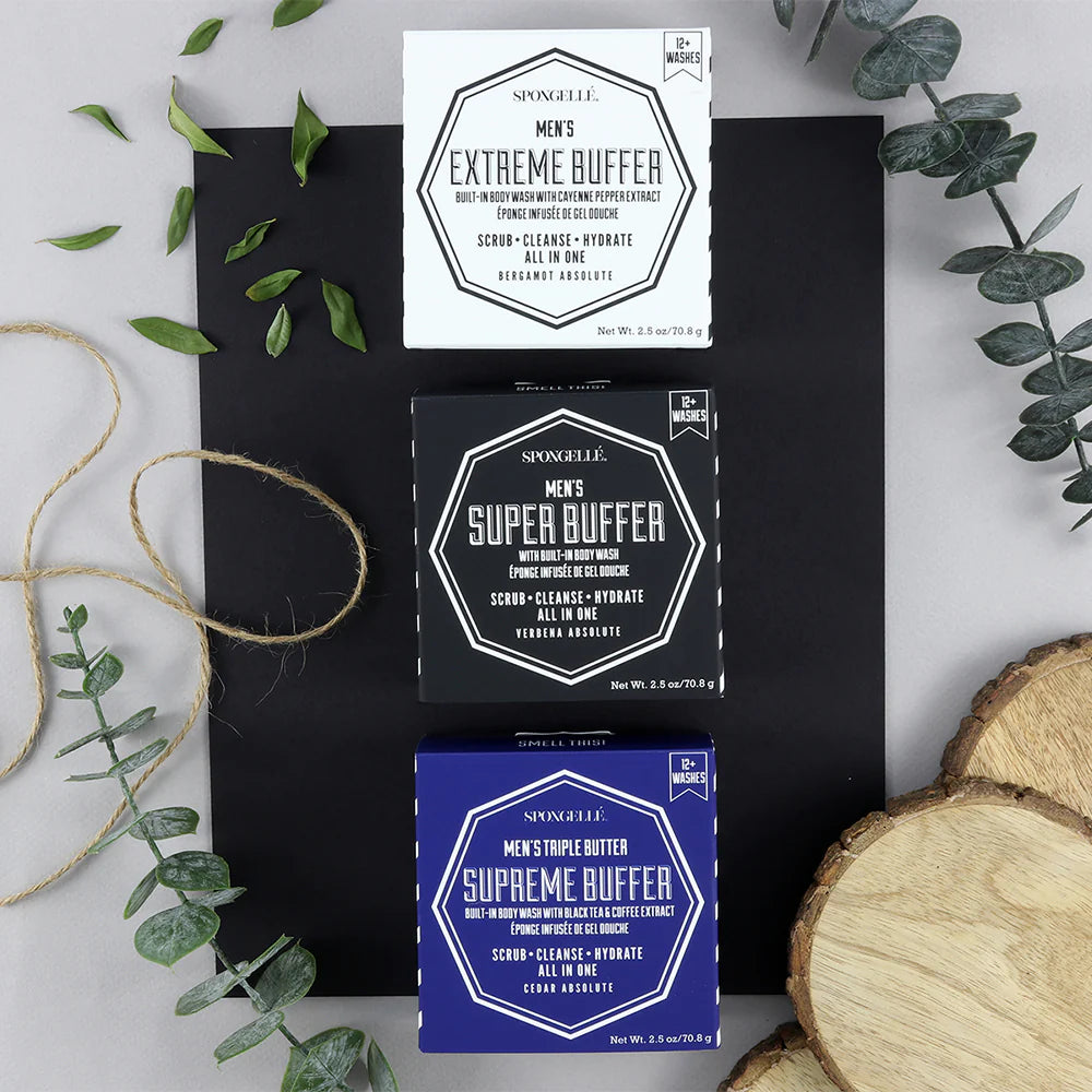 Mini Men's Body Wash Infused Buffers