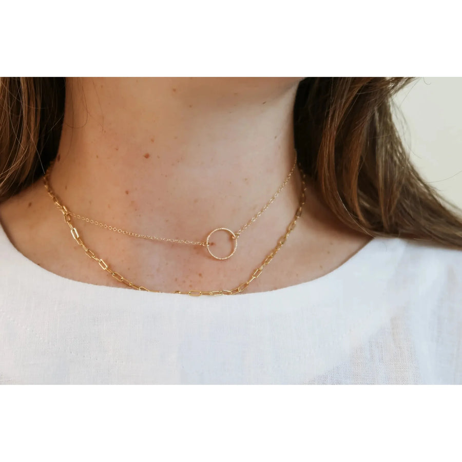 Floating Shape Necklace | Circle