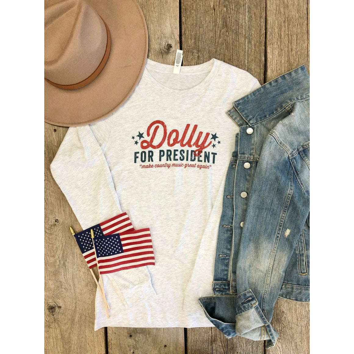 Dolly for President | Adult Tee - LS