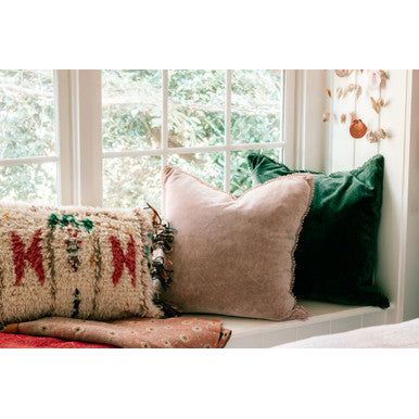 Pillow Collection - Velvet Pillows w/Poms