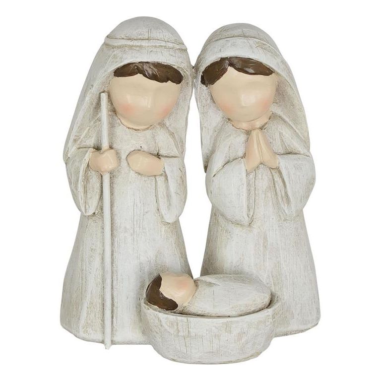 Whitewashed Holy Family Nativity