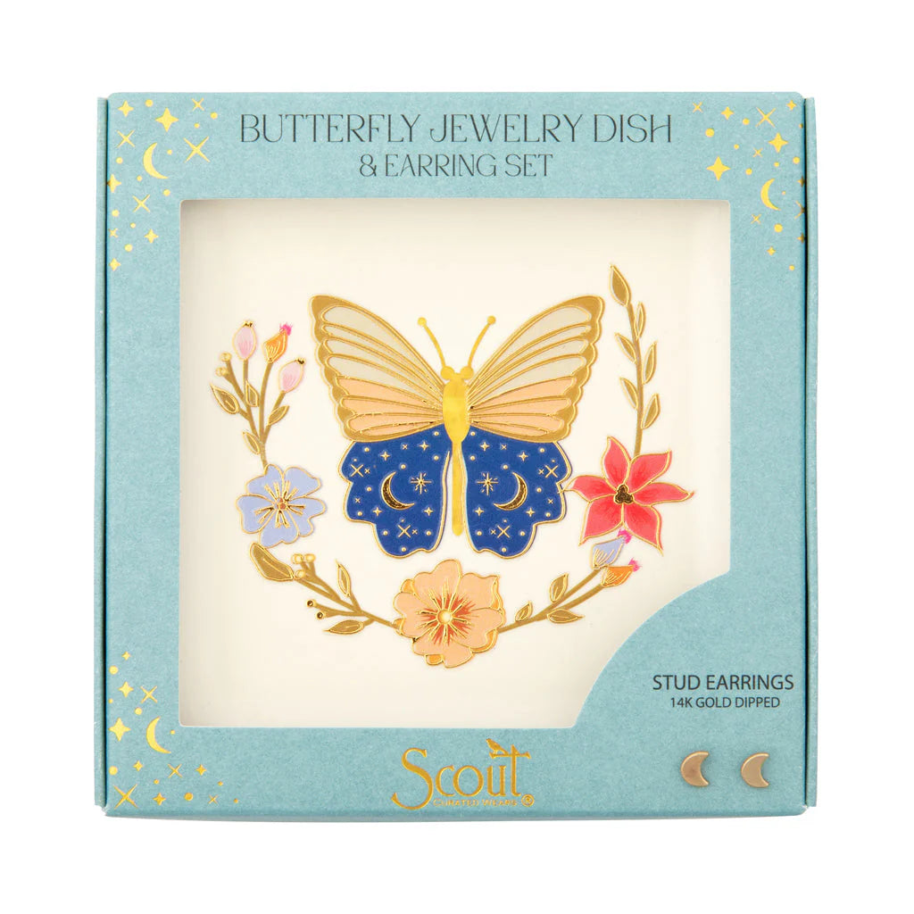 Jewelry Dish & Stud Earring Set