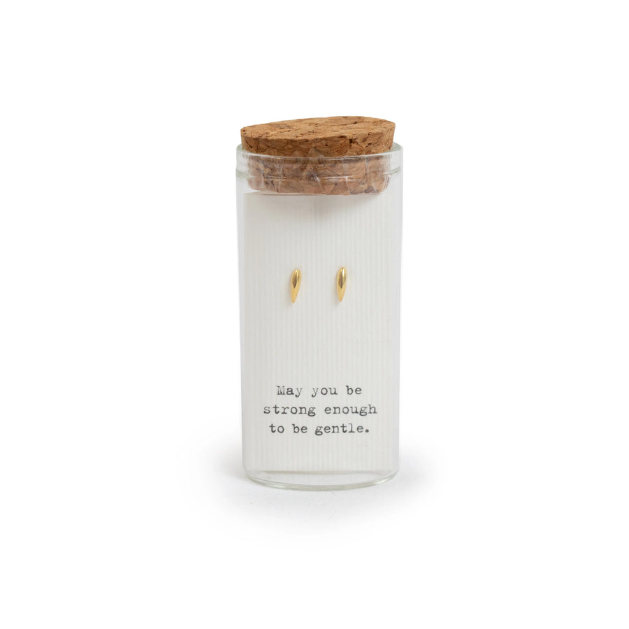 Message in a Bottle Gold Finish Earring Collection