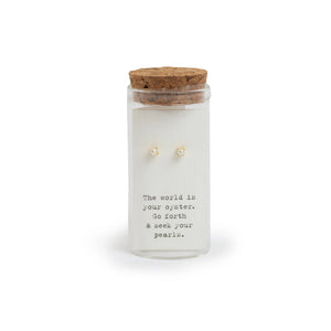 Message in a Bottle Gold Finish Earring Collection