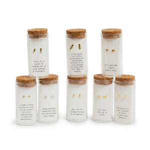 Message in a Bottle Gold Finish Earring Collection