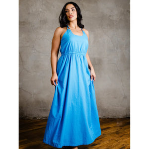 Jazmyn Strappy Maxi Dress | Santorini Blue
