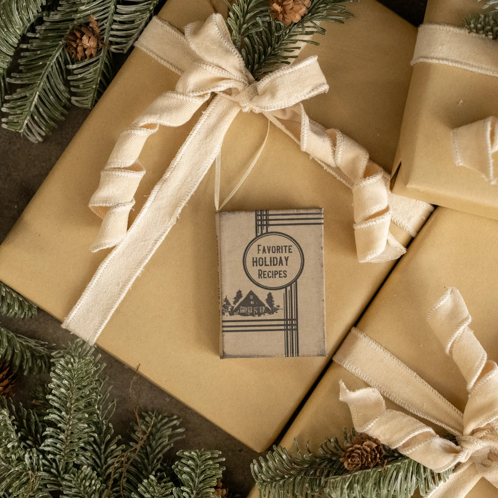 Favorite Holiday Recipes Book Ornament