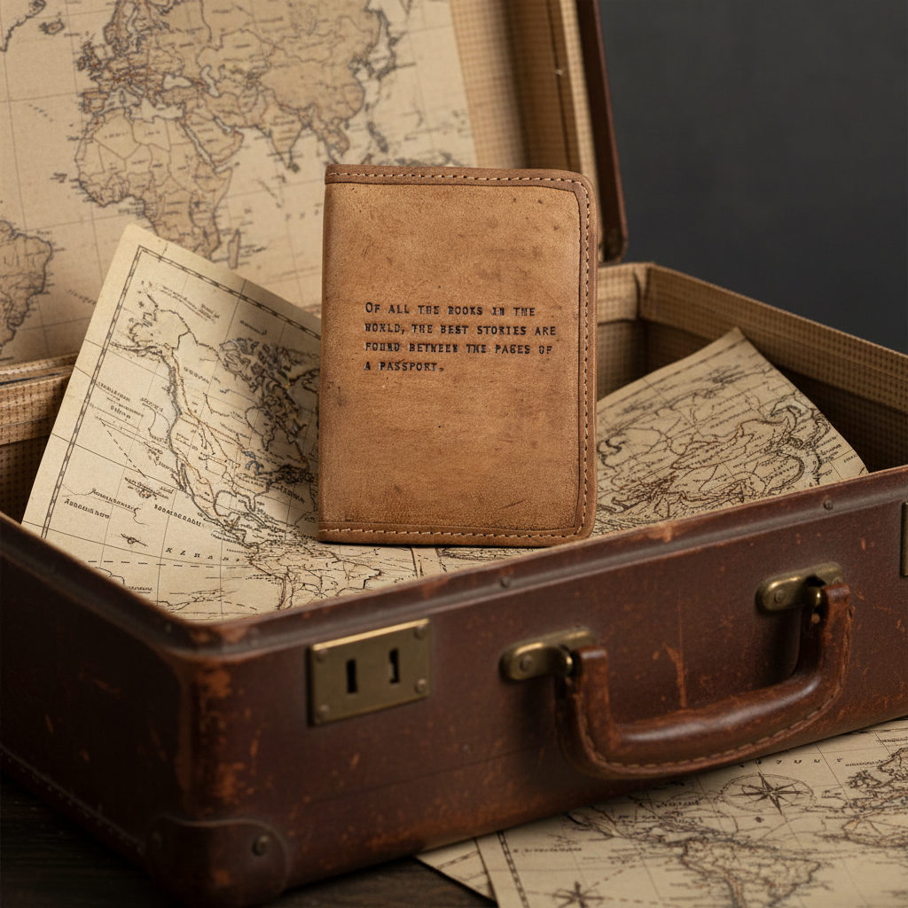 Luggage Passport Cover - Of All the Books in the World