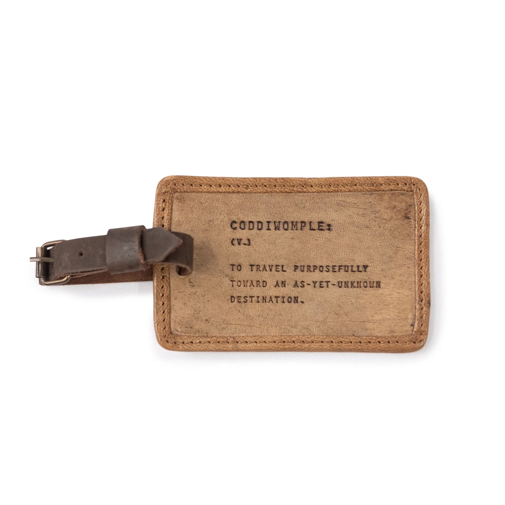 Leather Luggage Tag - Coddiwomple