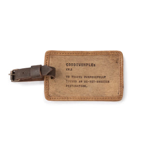 Leather Luggage Tag - Coddiwomple