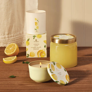Poured Candle Tin | Lemon Leaf