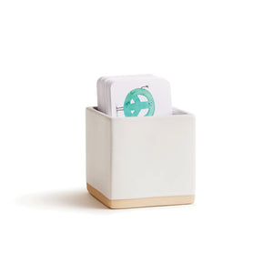 Little Notes® Ceramic Holder | Cotton White