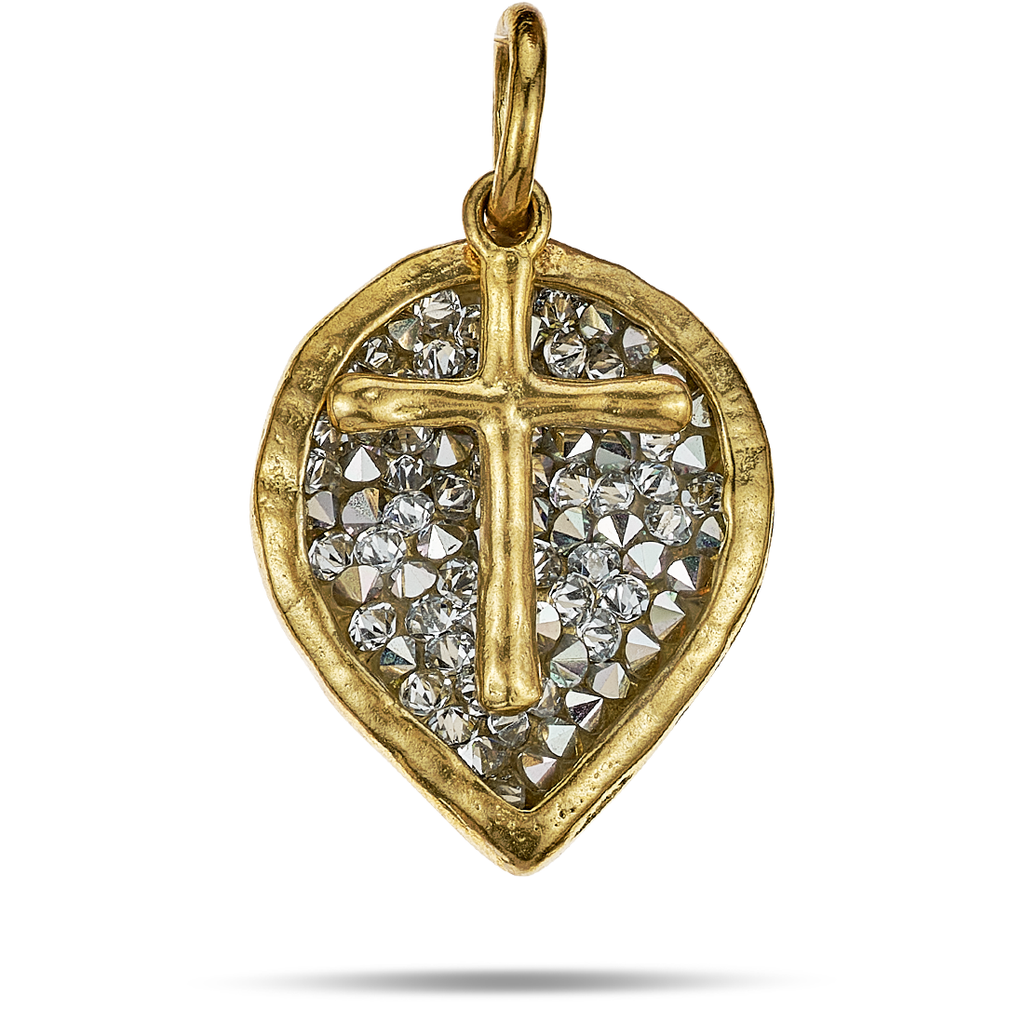 Lotus Cross Kristal Pendant