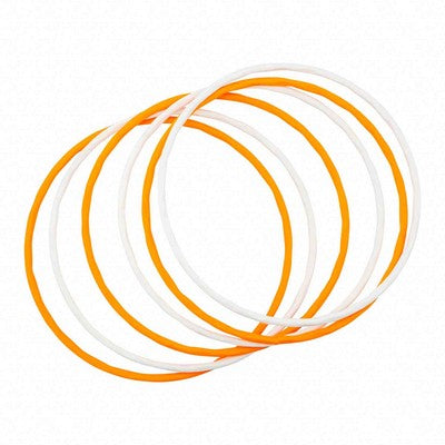 Mabel Bangle Bracelet | Orange +White