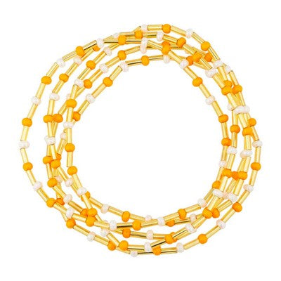 Mulberry Bead Bracelet | Orange +White