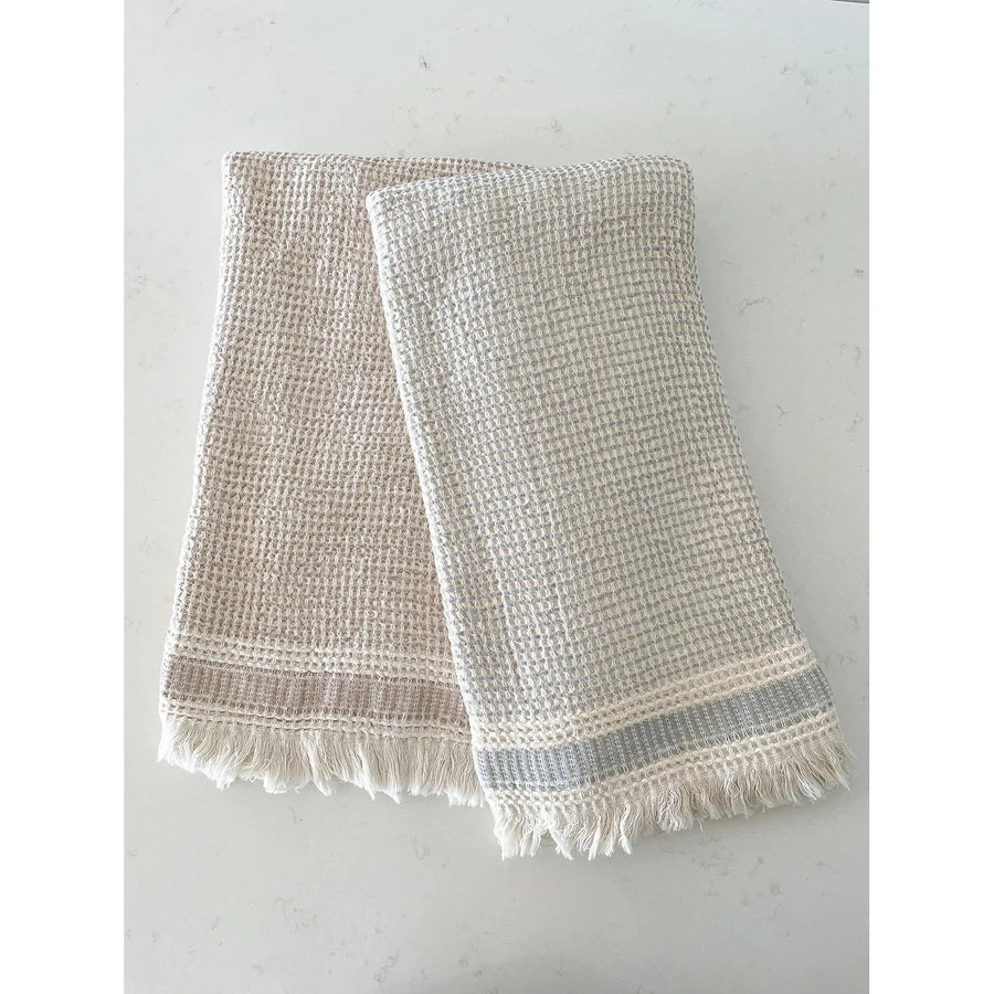 Turkish Cotton Bath Towel | Waffle Striped